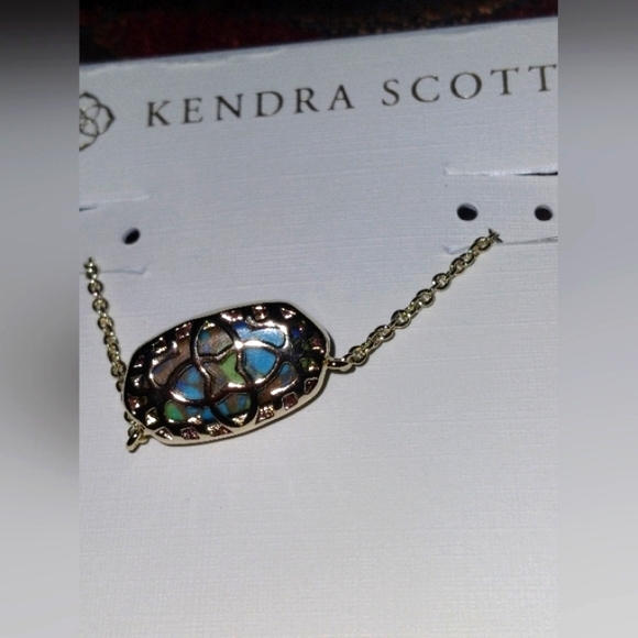 New KS Elisa Bronze Veined Lapis Turquoise Necklace💛💙 - Picture 5 of 13